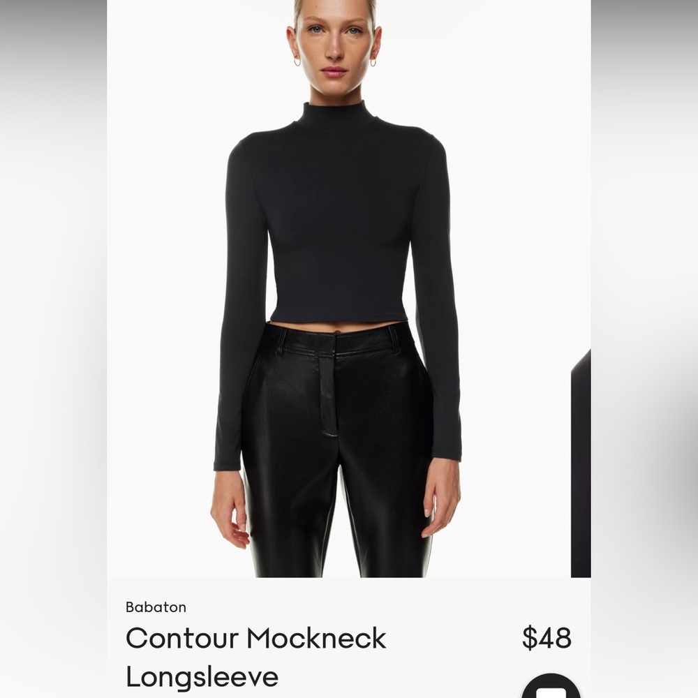 NWOT 2XS Aritzia Babaton Contour mock neck top!